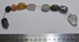 Boulier 7 perles 7 chakras + 2 perles quartz - 21cm