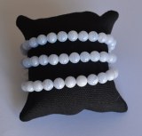 Bracelet Calcédoine Bleue - Perles 8mm