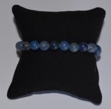 Bracelet Quartz bleu - Perles 8mm